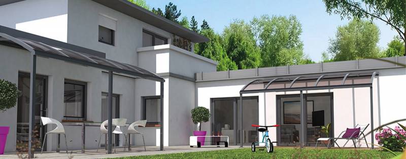 Vente de pergola extérieure en aluminium adossée à la maison à Colleville proche de Valmont 76