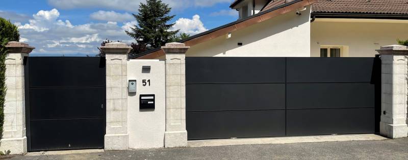 Installation d'un portail en aluminium à Veulettes-sur-Mer proche de Saint-Valéry-en-Caux 76