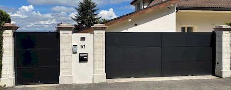 Notre zone d'activité pour ce service Prix d’un portail électrique coulissant en alu à